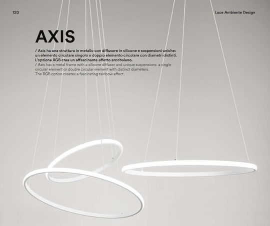 Fan Europe Axis Lumini Suspendate Alb LED cu Lumină Alb Rece 60x60cm