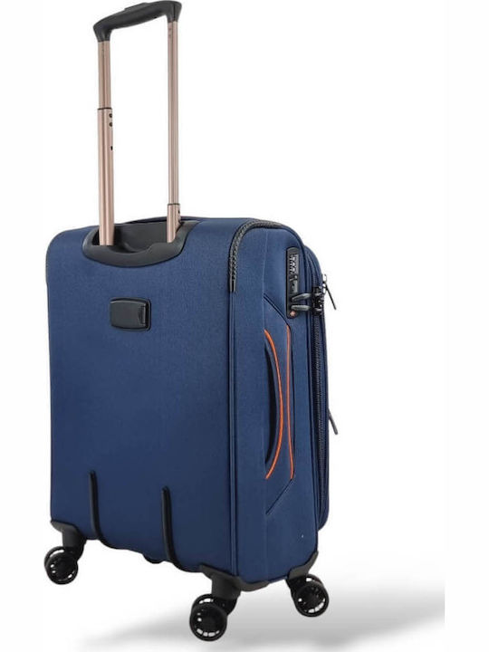 Diplomat Small The Venice Collection Βαλίτσα Ταξιδίου Καμπίνας Υφασμάτινη Μπλε με 4 Ρόδες Ύψους 55εκ.