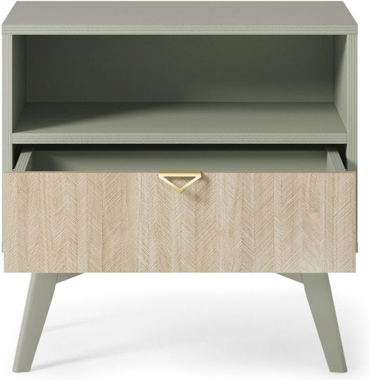 Forest Wooden Bedside Table Green 54x38x54cm
