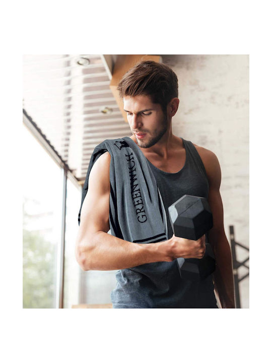 Greenwich Polo Club Essential Cotton Gray Gym Towel 45x90cm