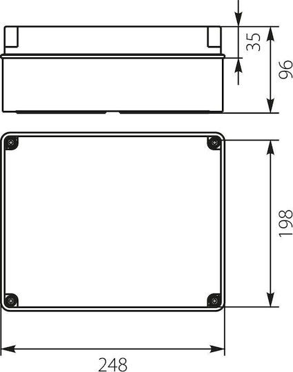 Elektro Plast Surface Mounted Electrical Box Watertight IP65 in Gray Color