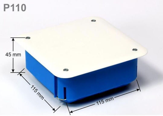 Simet Flush Electrical Box for Drywall in Blue Color