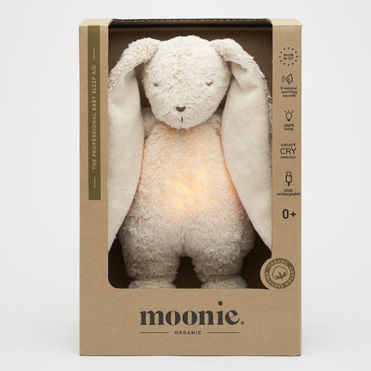 Moonie Ζωάκι The Humming Bunny από Ύφασμα με Αισθητήρα Κλάματος για Νεογέννητα