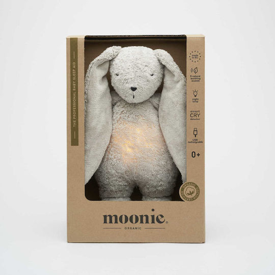Moonie Ζωάκι The Humming Bunny από Ύφασμα με Αισθητήρα Κλάματος για Νεογέννητα
