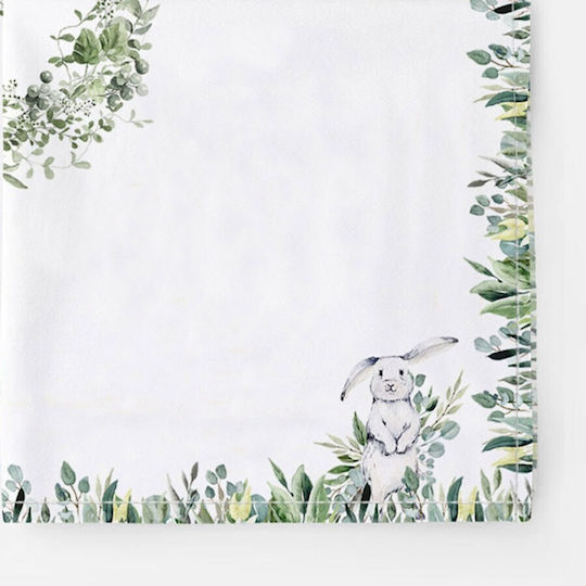 Table Napkin 45x45cm Pastel Set 4 Pieces Made Cotton Club Cotton Gizmo Rabbits