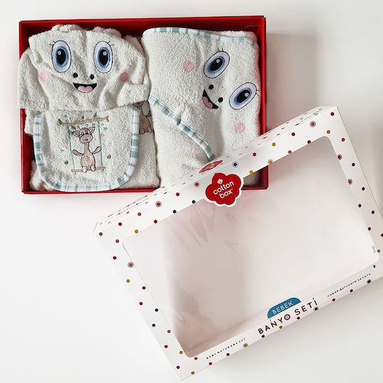Cottonbox Baby Badezimmerset mit Kapuzen Mehrfarbig
