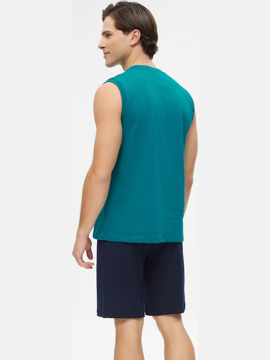 Minerva Men's Summer Pajamas Set Green