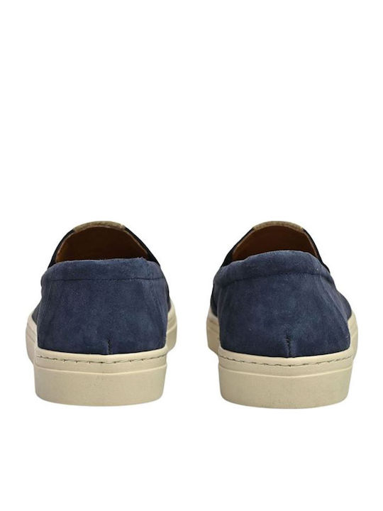 Suede Ανδρικά Μοκασίνια σε Μπλε Χρώμα