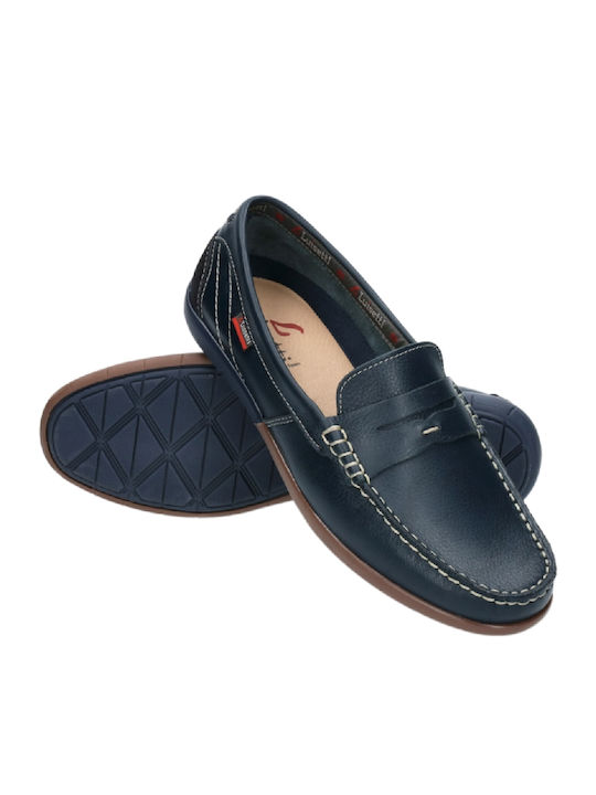 Δερμάτινα Ανδρικά Loafers σε Μπλε Χρώμα