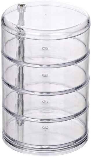 Wenko Wenko Kosmetikorganisationsständer mit Ebenen Transparent 17,5x11,5x11,5cm