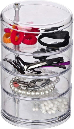 Wenko Wenko Kosmetikorganisationsständer mit Ebenen Transparent 17,5x11,5x11,5cm