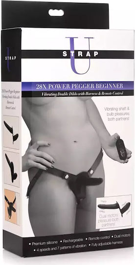 Vibrating Double Dildo Harness XR Brands