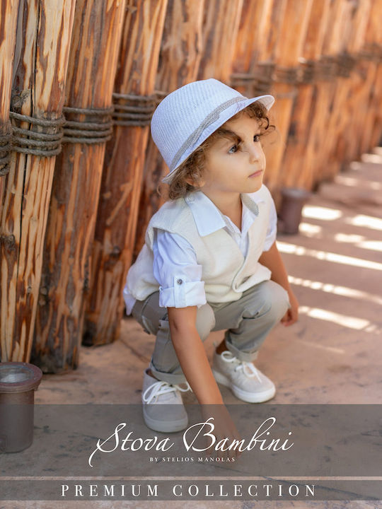 Stova Bambini Βαπτιστικό Κοστούμι Λευκό 5τμχ