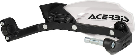 Acerbis Motorcycle Protective Hand Guards in White Colour