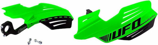 UFO Motorcycle Protective Hand Guards in Green Colour