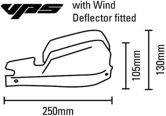 Barkbusters Motorcycle Protective Hand Guards VPS Universal without Installation Kit in Orange Colour