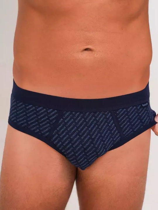 Adamo Herren Slips Blau mit Mustern 1Packung