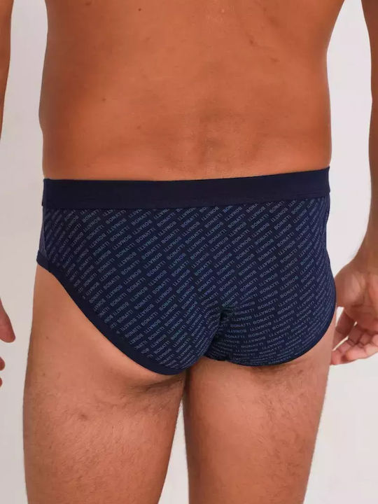 Adamo Herren Slips Blau mit Mustern 1Packung