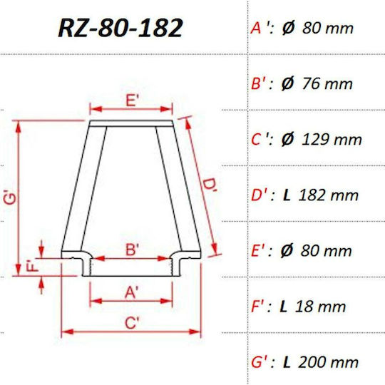 Dna Rz Series 80mm Inlet 200mm Length Air Filter Diameter Intake 80mm Airflow 8.100ltr/min Vehicles Up To 250hp Dna Filters Rz-80-182