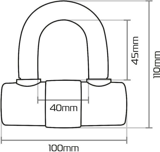 Oxford HD Max Motorcycle Disc Brake Lock in Orange