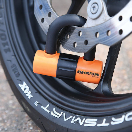 Oxford HD Max Motorcycle Disc Brake Lock in Orange