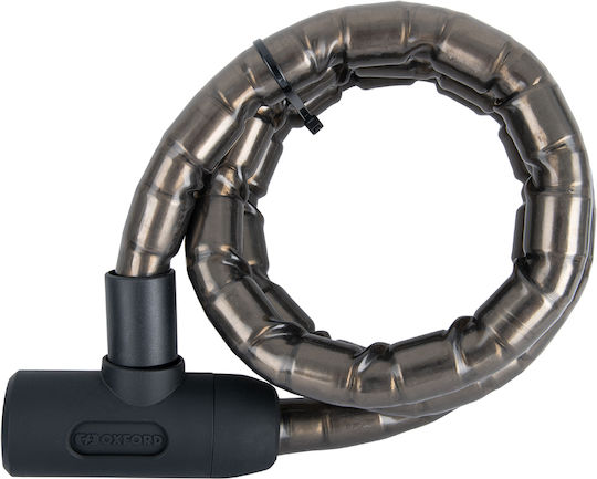 Oxford Barrier Cârlig antifurt motocicletă cu lungimea de 140cm Lacăt lanț motocicletă cu diametru 25mm Negru Culoare