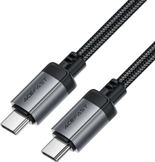 Acefast Braided USB 2.0 Cable USB-C male - USB-C 60W Μαύρο 1.2m C20-03