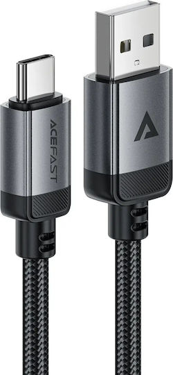 Acefast Braided USB 2.0 Cable USB-C male - USB-A 18W Μαύρο 1.2m C20-04