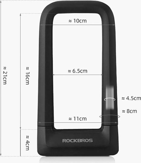 Zapięcie Rowerowe Rockbros Rks626 U-lock - Czarne