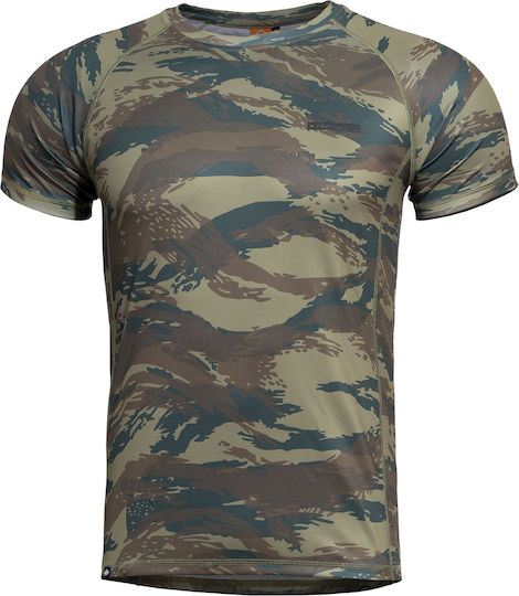 Pentagon Short Sleeve T-shirt Military Greek Army Body Shock In Khaki Colour