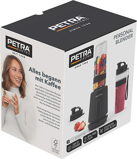 Petra Electric Mixer mit Kunststoffkanne 600 ml 350W Schwarz PT6133MBLKVDE
