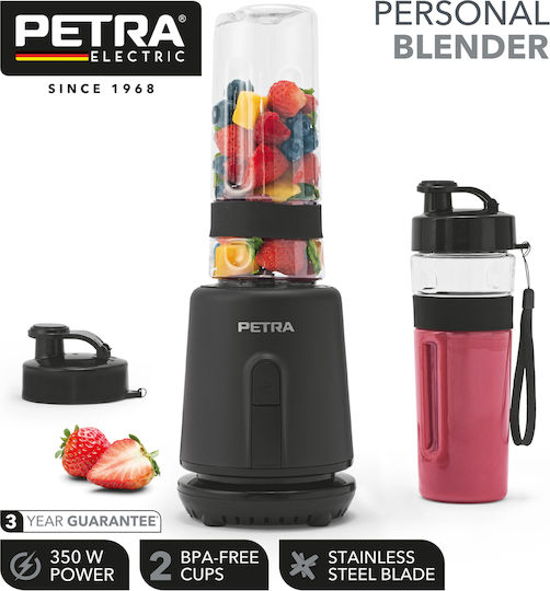 Petra Electric Mixer mit Kunststoffkanne 600 ml 350W Schwarz PT6133MBLKVDE