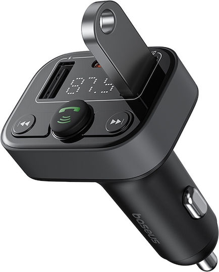 Baseus FM Transmitter Αυτοκινήτου S09 Lite Series με USB / Bluetooth