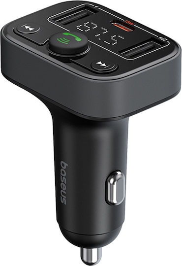 Baseus FM Transmitter Αυτοκινήτου S09 Lite Series με USB / Bluetooth