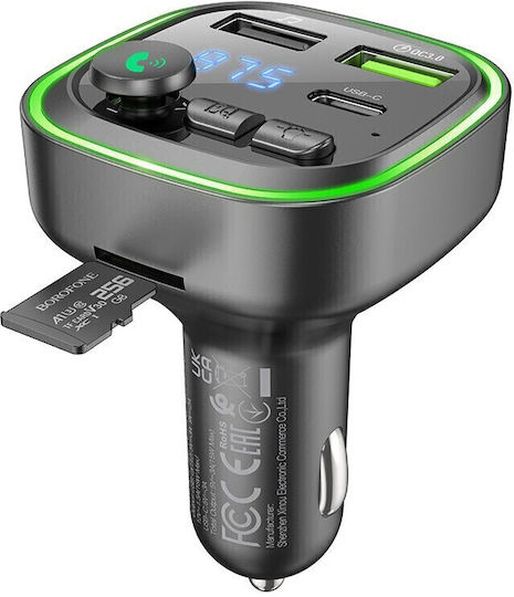 Borofone FM Transmitter Αυτοκινήτου Bc48 mit Bluetooth / USB