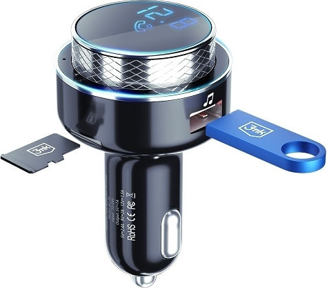 3MK FM Transmitter Αυτοκινήτου HyperCar Chager Transmiter με USB / Bluetooth