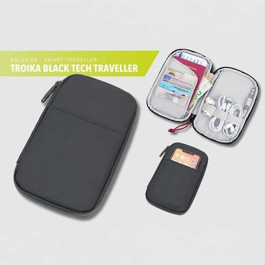 Troika Travel Case Electronic Accessories Black Tech Traveller Black