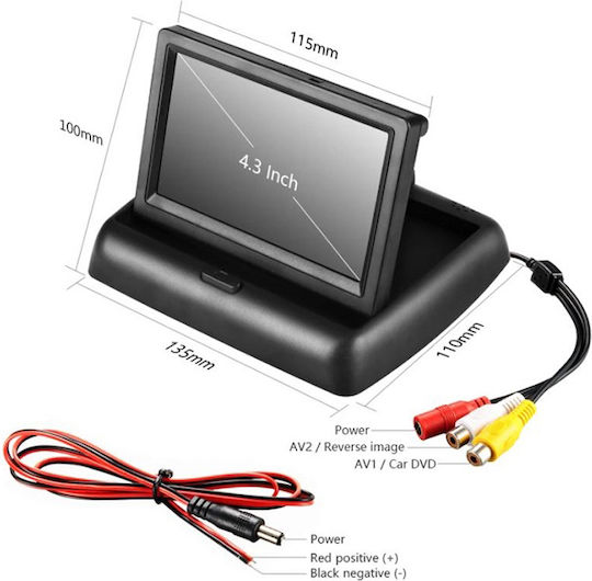 4.3 Inch Backup Camera Screen for Car Dashboard
