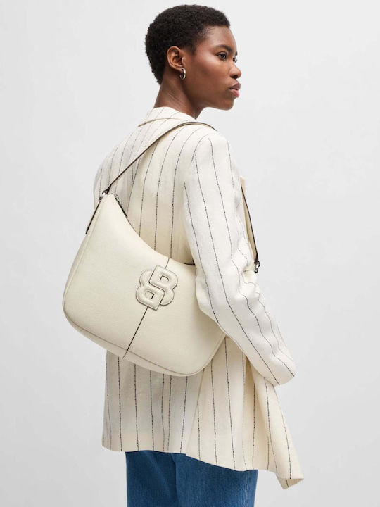 Damentasche Schultertasche Ecru