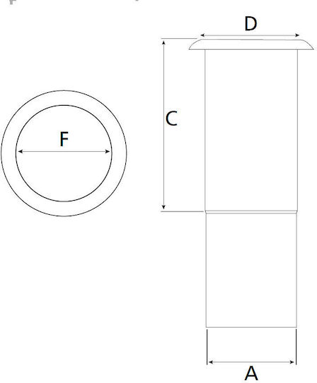 Eval Jgheaburi Σκάφους Debit de apă cu filet 1-1/2" Negru