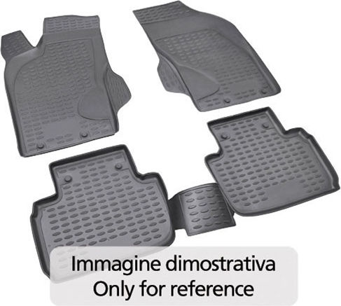 Novline Set of Front and Rear Mats 4pcs Tray Type for BMW Series 7 2008-2015 Black