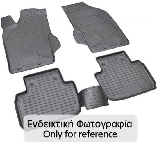 Novline Set of Front and Rear Mats 3pcs Tray Type for Ford Escape 2007+ Gray
