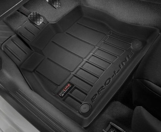Frogum Satz Vorder- und Hintermatten Wannenartig 3Stück aus TPE Tesla Modell 3 2017 Schwarz