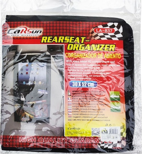 Carsun Car Back Seat Organizer για Τάμπλετ Μαύρη LA837