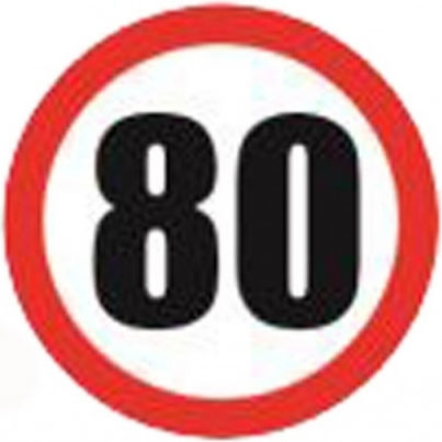 Self-Adhesive Speed Limit Sign 80 15cm 1pc