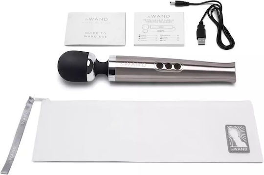 Le Wand Vibrator Mini De Masaj Reîncărcabil Cu Control De La Distanță 29cm Argintiu