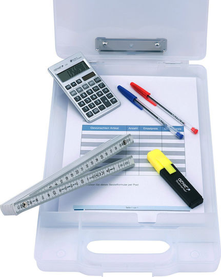 Genie Clipboard with Clamp for Paper A4 Transparent 1pcs