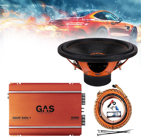 Gas-1chpack9 Komplettes Bass-Soundsystem 15” Gas Audio