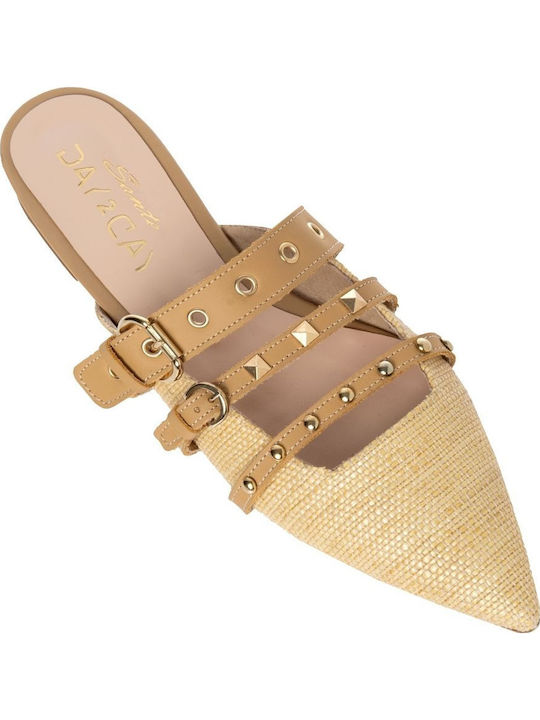 Flat Mules σε Μπεζ Χρώμα