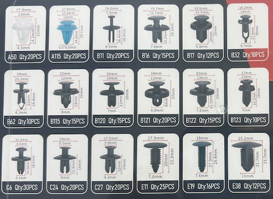 Raistar Raistar Car Plastic Clips 299 Pieces